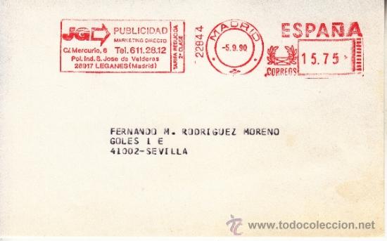 Sellos: franqueo mecanico 22844 madrid, colaboradora, - Foto 1