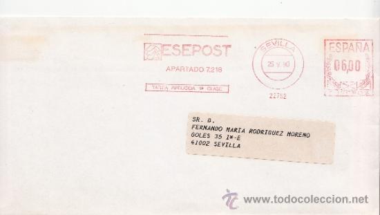 Sellos: franqueo mecanico 22762 sevilla, colaboradora, - Foto 1