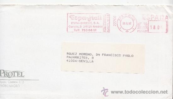 Sellos: franqueo mecanico 22260 madrid, colaboradora, protel, - Foto 1