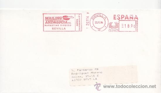 Sellos: franqueo mecanico 26114 sevilla, colaboradora, - Foto 1