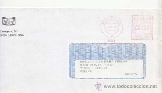 Sellos: franqueo mecanico 26069 barcelona, colaboradora, postal vision, - Foto 1