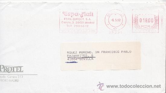 Sellos: franqueo mecanico 25291 madrid, colaboradora, protel, - Foto 1