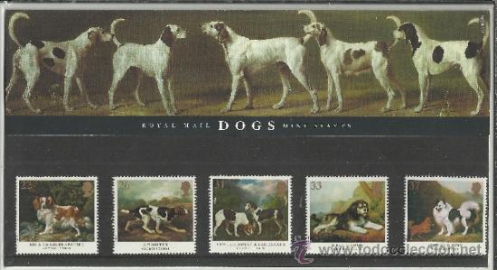 Sellos: INGLATERRA 1991 PACK CON SELLOS EMISON DE PERROS - Foto 1