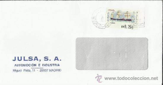 Sellos: CC CON ATM BARCO VELA INFANTA ISABEL MAT MADRID - Foto 1