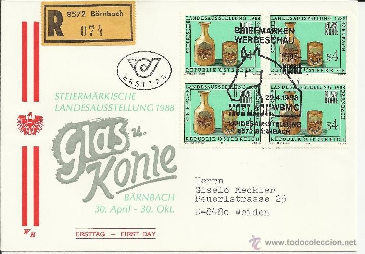 Sellos: AUSTRIA CC CERTIFICADA EXPOSICION DE STYRIA VIDRIO ARTE - Foto 1