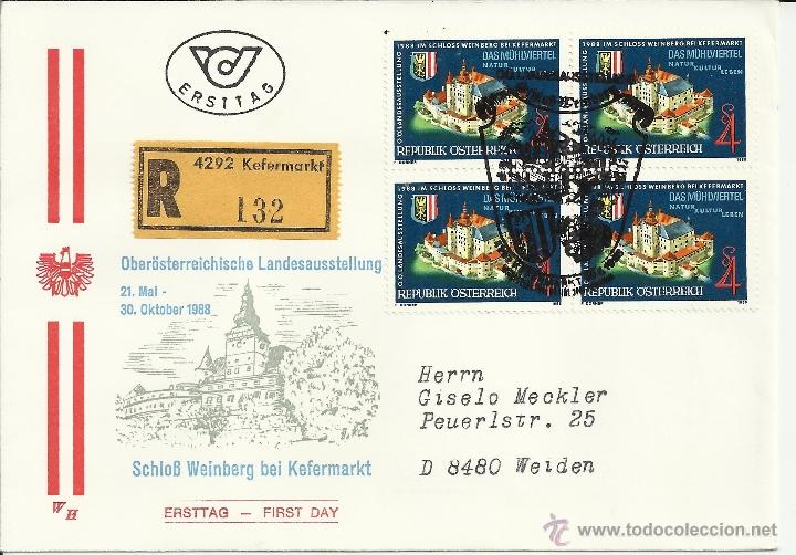 Sellos: AUSTRIA CC CERTIFICADA EXPOSICION ALTA AUSTRIA CASTILLO DE WEINBERG - Foto 1