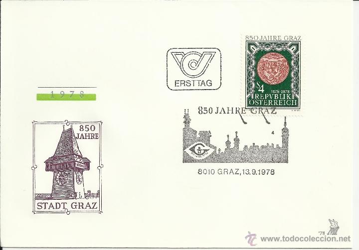 Sellos: AUSTRIA SPD 850 ANIVERSARIO DE GRAZ MONEDA NUMISMATICA - Foto 1
