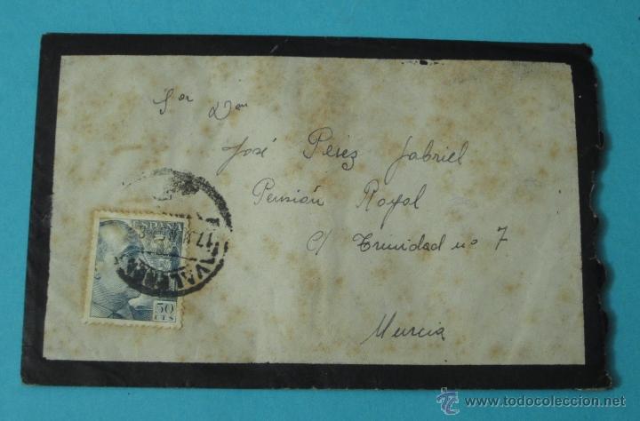Sellos: SOBRE CIRCULADO CON MATASELLO VALENCIA 17 JUN 51 - Foto 1