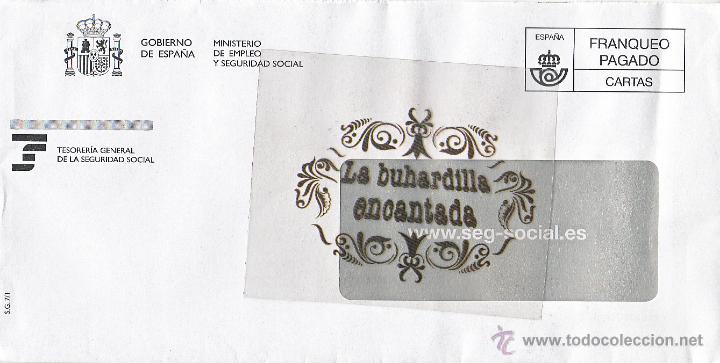 Sellos: SOBRE DE CORREOS - USADO - MINISTERIO DE EMPLEO - Foto 1