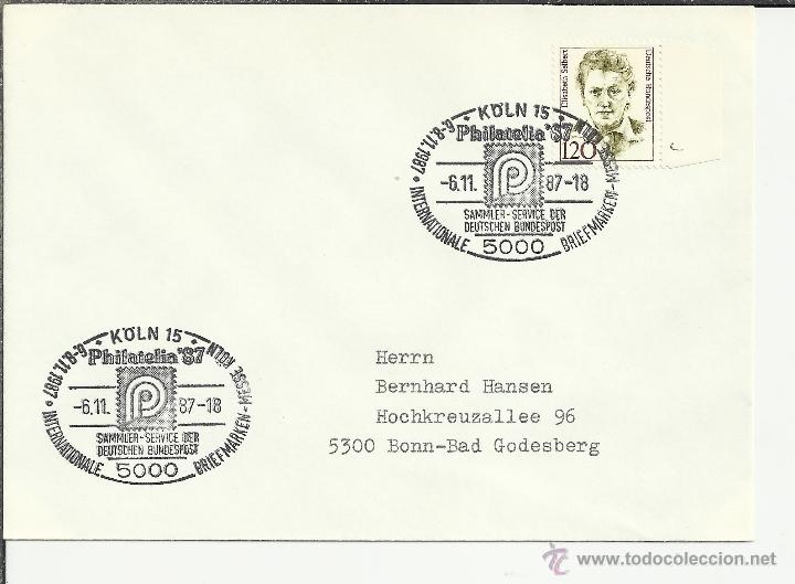 Sellos: ALEMANIA KOLN CC MAT PHILATELIA 87 - Foto 1