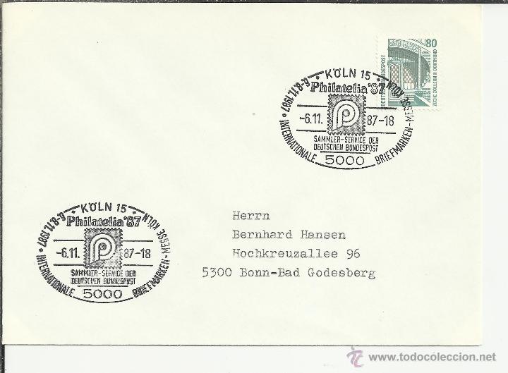 Sellos: ALEMANIA KOLN CC MAT PHILATELIA 87 - Foto 1