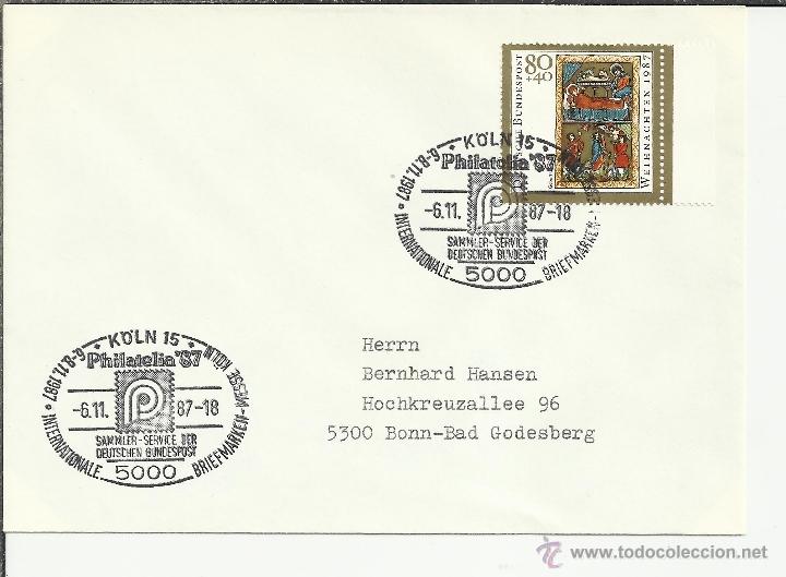 Sellos: ALEMANIA KOLN CC MAT PHILATELIA 87 - Foto 1