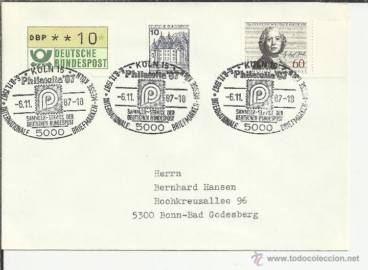 Sellos: ALEMANIA KOLN CC MAT PHILATELIA 87 - Foto 1