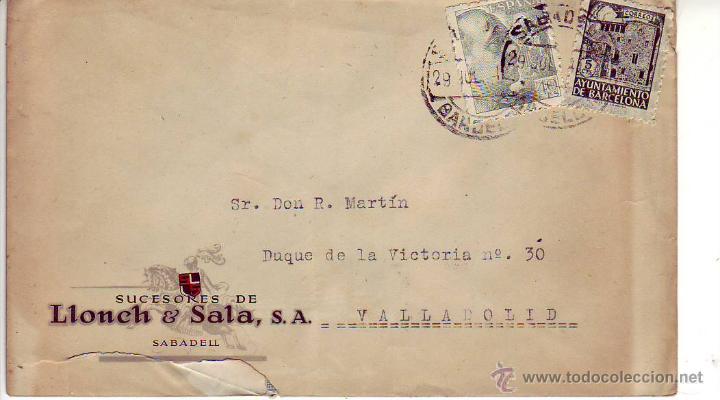 Sellos: llonch & sala s.a.  sabadell - sobre circulado - Foto 1