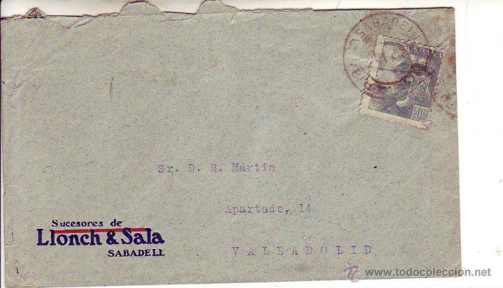Sellos: llonch & sala s.a. sabadell - sobre circulado - Foto 1