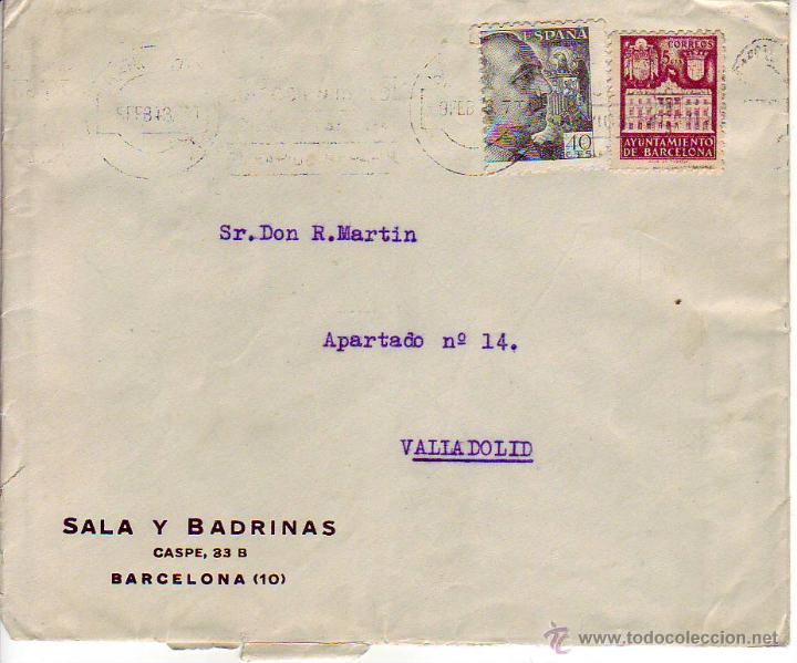 Sellos: sala y bardrinas - barcelona - sobre circulado - Foto 1