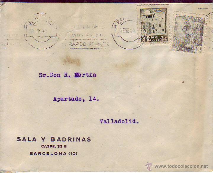 Sellos: sala y bardrinas - barcelona - sobre circulado - Foto 1