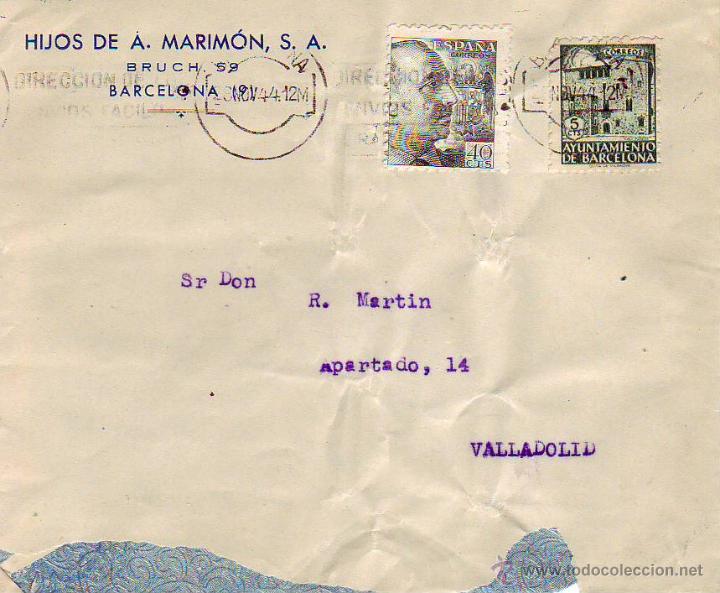 Sellos: hijos de a. marimon s.a.- barcelona -sobre circulado - Foto 1