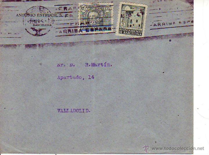 Sellos: antonio estruch s.a...- barcelona -sobre circulado - Foto 1
