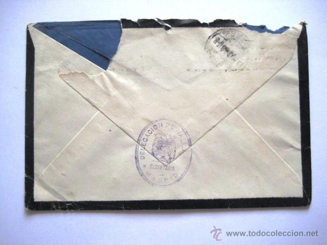 Sellos: SOBRE DE LUTO. M&Aacute;LAGA.1944. . - Foto 2