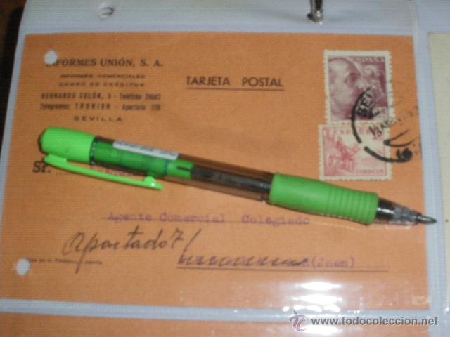 Sellos: INFORMES UNION, SEVILLA. TARJETA POSTAL. - Foto 1