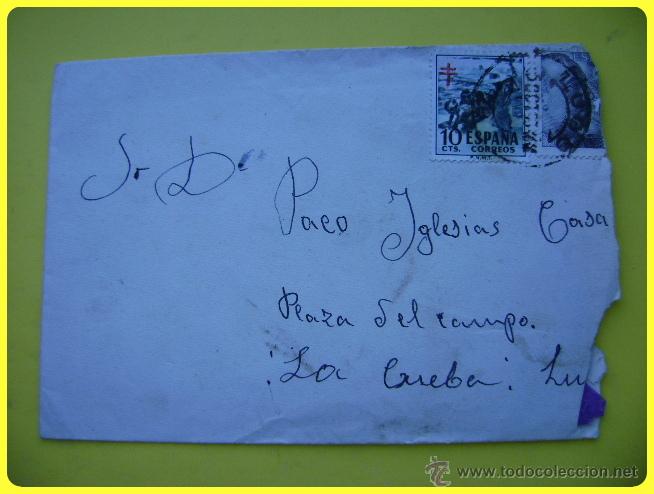 Sellos: Sobre circulado 1953, Lugo - Foto 1