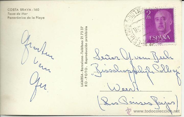 Sellos: TP CON MAT CASTELLDEFELS ESTACION FERROCARRIL 1958 - Foto 1