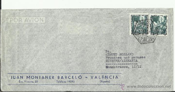 Sellos: VALENCIA CC SELLOS CONGRESO EUCARISTICO MAT HEXAGONAL CORREO AEREO - Foto 1