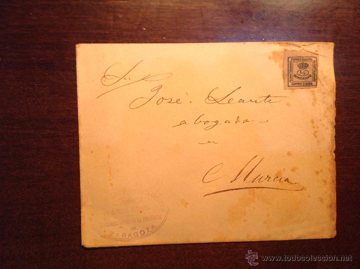 Sellos: CARTA COMERCIAL.MUY RARA .S XIX. - Foto 2