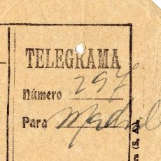 Sellos: RARO RESGUARDO DE TELEGRAMA. CUÑO DE TELEGRAFOS CORDOBA 22-ENERO-1925