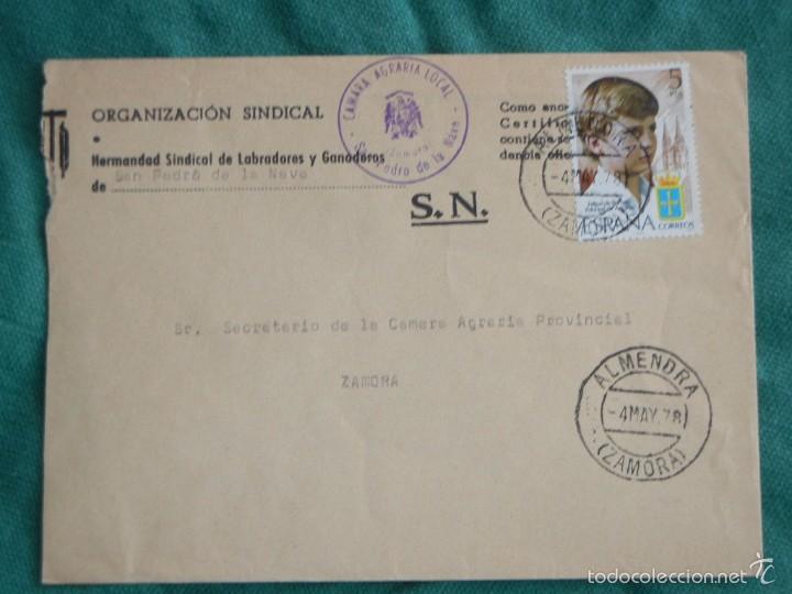 Sellos: SOBRE MATASELLOS ALMENDRA ZAMORA - 1978 - Foto 1