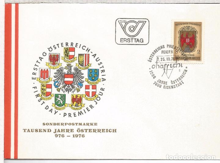 Sellos: AUSTRIA FDC SPD ESCUDO HERALDICO MAT EISENDTADT - Foto 1