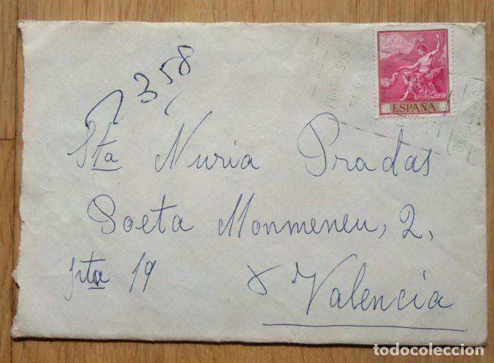 Sellos: SOBRE CERTIFICADO CIRCULADO DE BARCELONA A VALENCIA - Foto 1