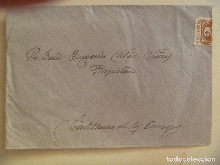 Francobolli: SOBRE CIRCULADO A CASTILBLANCO DE LOS ARROYOS ( SEVILLA ), CON SELLO 2 CTS DEL ESTADO ESPA&Ntilde;OL, 1942