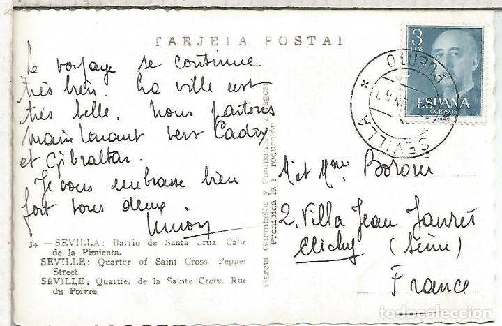Sellos: TARJETA POSTAL SEVILLA CON MAT PUERTO - Foto 1