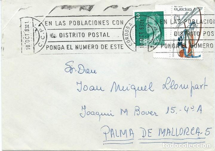 Sellos: 1983. SOBRE CIRCULADO DE C&Oacute;RDOBA A PALMA. - Foto 1