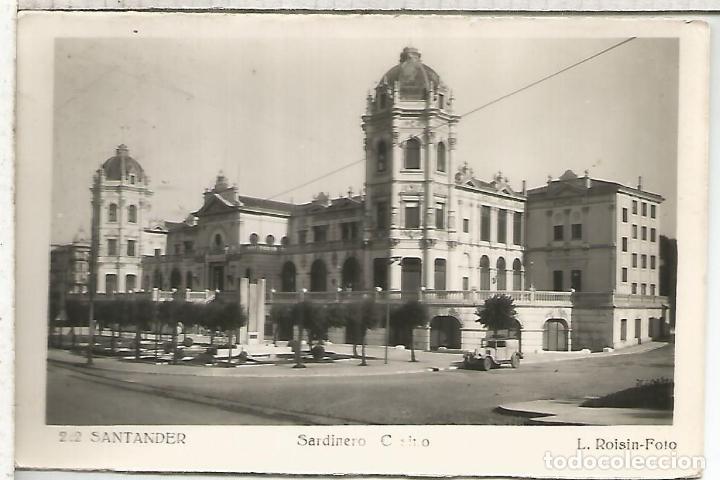 Sellos: TARJETA POSTAL CON MAT CORREO AEREO HEXAGONAL SANTANDER CANATABRIA - Foto 2