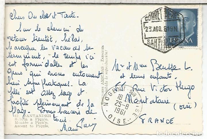 Sellos: TARJETA POSTAL SANTANDER CON MAT HEXAGONAL CORREO AEREO - Foto 1