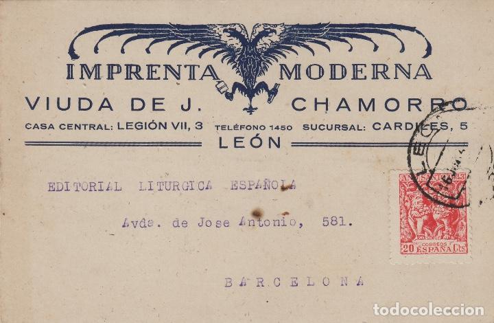 tarjeta comercial -- imprenta moderna viuda cha - Buy Spanish circulated  envelopes on todocoleccion