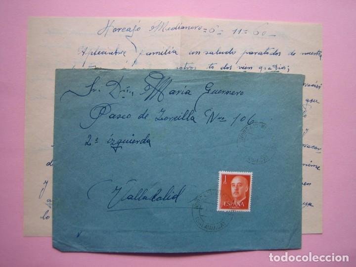 Timbres: FILATELIA - SOBRE FECHADOR HORCAJO MEDIANERO 7 NOV. 1960 - CONTIENE CARTA - 18 x 13 cm