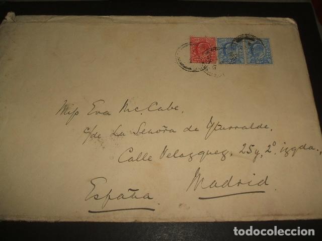 Sellos: SOBRE CIRCULADO LONDRES A MADRID - Foto 1