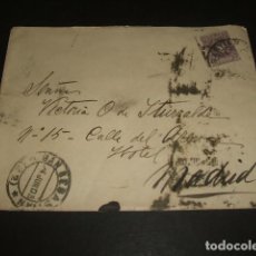 Sellos: SOBRE CIRCULADO DE SAN SEBASTIAN A MADRID 1905 SELLO 15 CTS