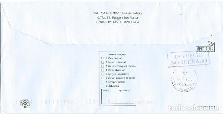 Sellos: 2010. MALLORCA. SOBRE DEVUELTO. MATASELLOS/POSTMARK. SENCELLES. - Foto 1