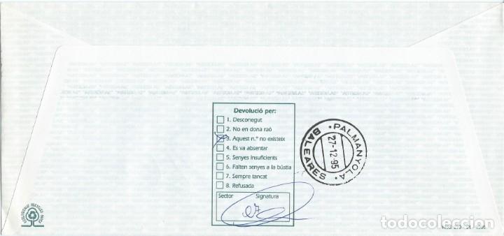 Sellos: 1995. MALLORCA. SOBRE DEVUELTO. MATASELLOS/POSTMARK. PALMANYOLA. - Foto 1