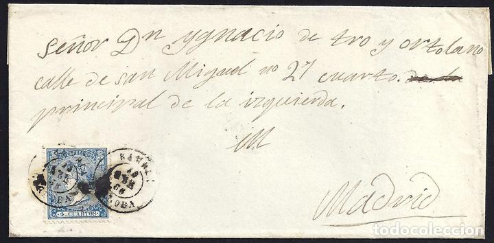 Sellos: 1866. ESPA&Ntilde;A. SPAIN. 4 CUARTOS. ED. 81. RAMBLA A MADRID. - Foto 1