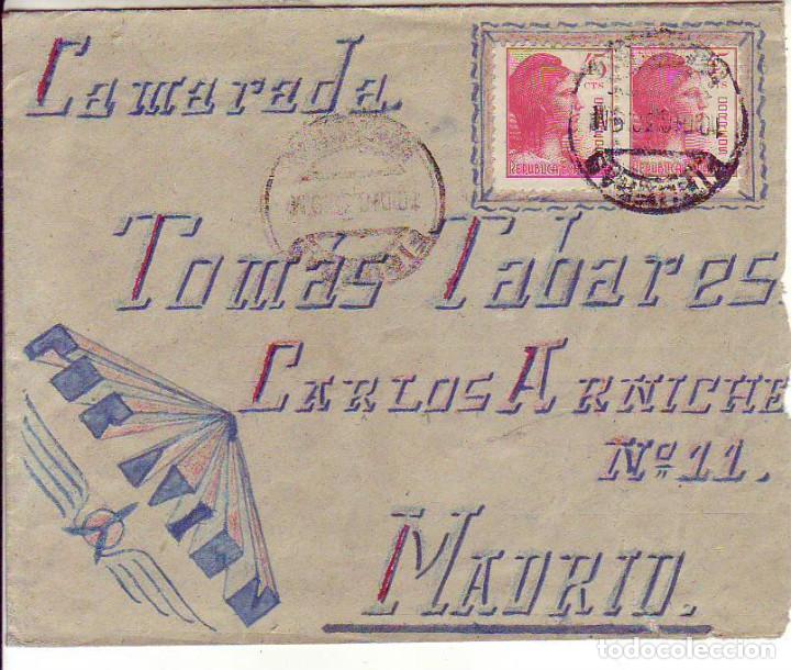 Timbres: SOBRE CON DIBUJO ARTISTICO - FIGUERAS / MADRID