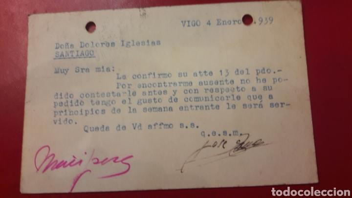 Sellos: 1939 Vigo Censura Militar - Foto 2
