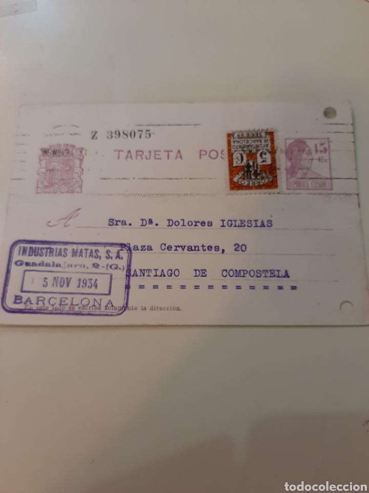 Sellos: 1934Industrias Matas Barcelona - Foto 1