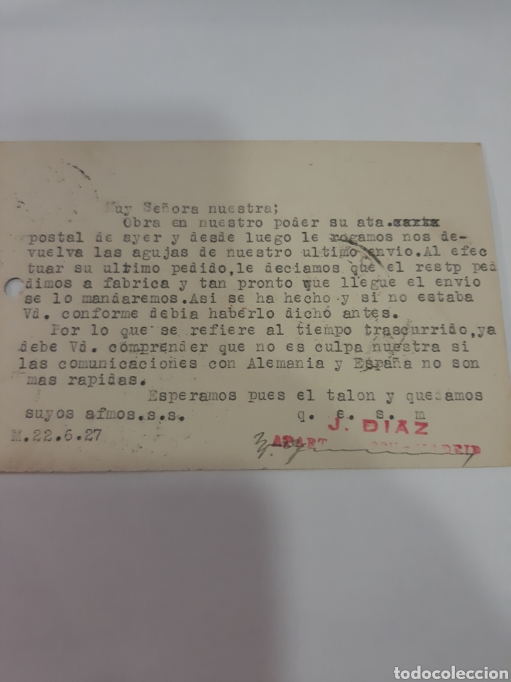 Sellos: 1927 MadridJ.Diaz dirigido Lugo - Foto 2