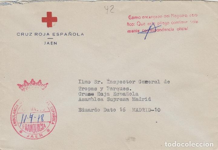 Timbres: a&ntilde;o 1978 ,CARTA CON FRANQUICIA DE LA CRUZ ROJA DE -JA&Eacute;N , AMBULANCIA
